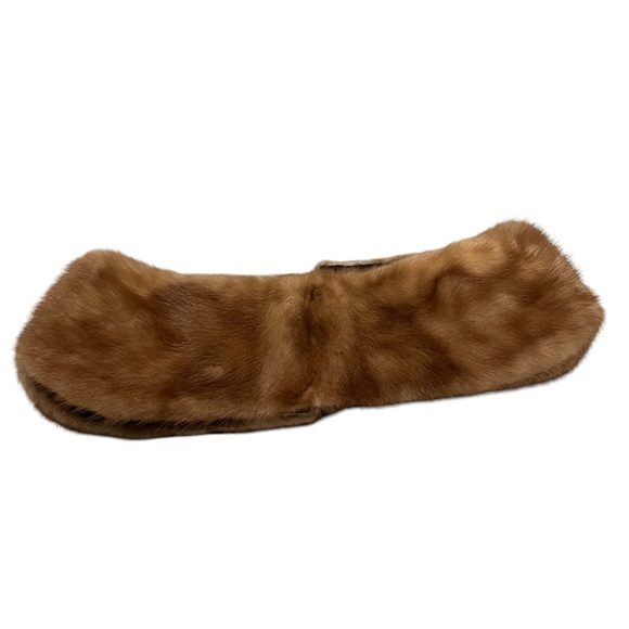 Vintage 50’s Brown Mink Fur Collar Mobwife Real Minx - Picture 11 of 13